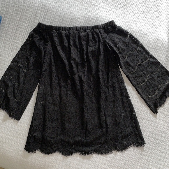 NWOT Love Fire Black Lace Off the Shoulder Dress - Picture 12 of 15